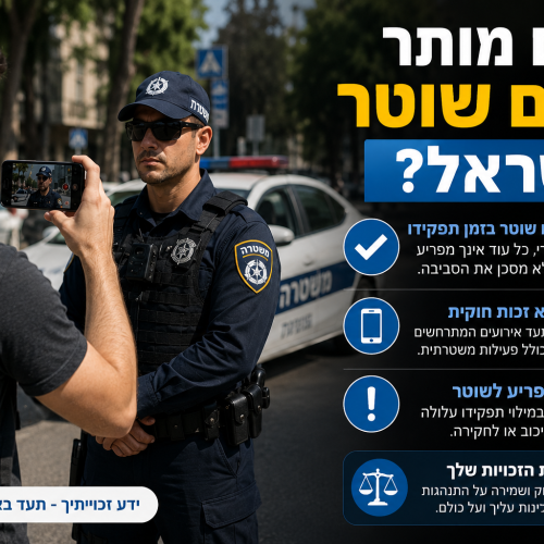 האם מותר לצלם שוטר בישראל